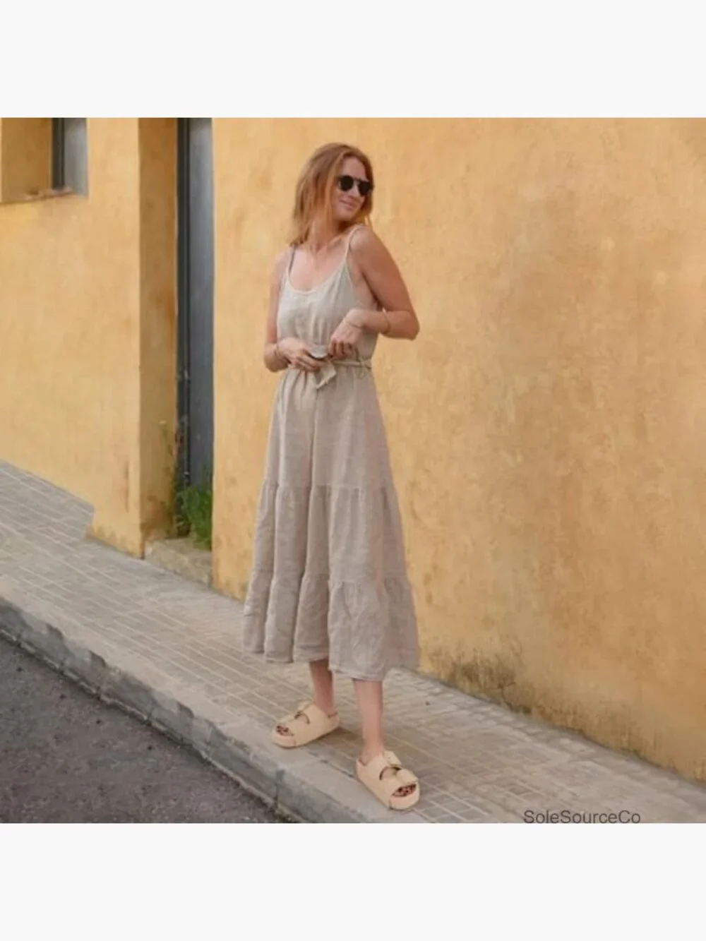 Women Espadrille Platform Sandals Open Toe Raffia Woven Summer Beach Slide